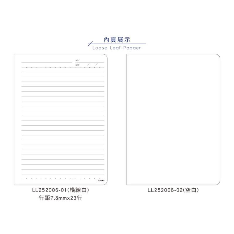 現貨正版 活頁紙 25K20孔活頁紙 A5 內頁 補充頁 活頁紙 橫線 空白 方格 康乃爾 五線譜 筆記 備忘 會議紀錄-細節圖5