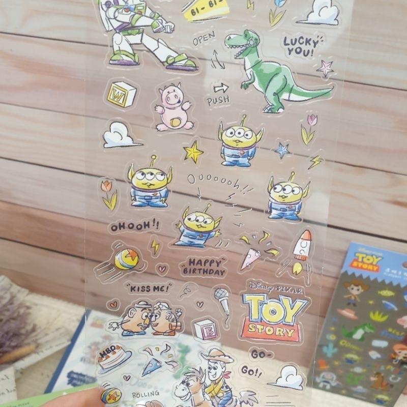 現貨正版 迪士尼透明貼紙 玩具總動員 貼紙 三眼怪 透明手帳貼紙 PIXAR 胡迪 巴斯光年 蛋頭先生 裝飾貼 TOY-細節圖4