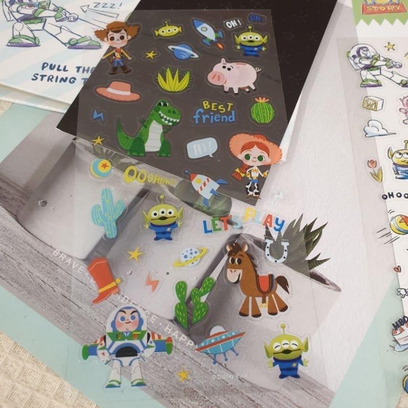 現貨正版 迪士尼透明貼紙 玩具總動員 貼紙 三眼怪 透明手帳貼紙 PIXAR 胡迪 巴斯光年 蛋頭先生 裝飾貼 TOY-細節圖6