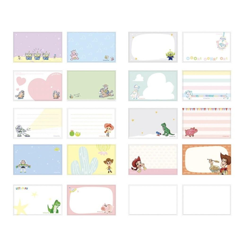 現貨正版 迪士尼萬用名片卡 彩色名片卡盒 感謝卡 留言卡 小卡片 禮物小卡 米奇 玩具總動員 巴斯光年萬用卡片 單字卡-細節圖5