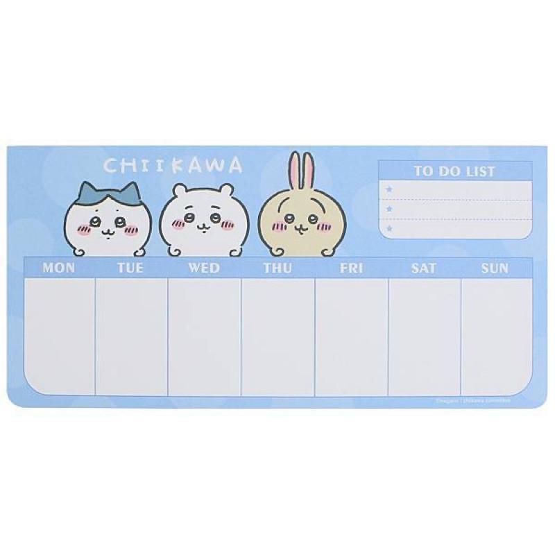 現貨正版 吉伊卡哇 週計劃便條紙 兔兔 自填式週計畫便條紙 日程計畫便條本 小八貓週計畫表 行程表-細節圖5