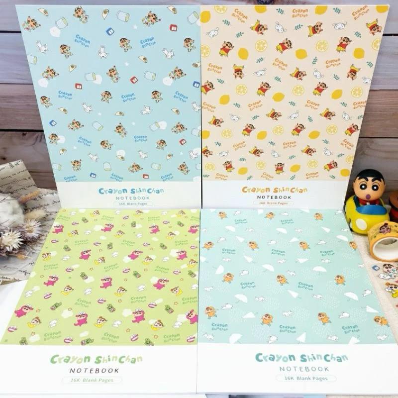 現貨正版 蠟筆小新16K空白固頁筆記本 空白筆記 定頁筆記 小白 小葵 巧克比 空白記事本 塗鴉本 野原新之助 16k-細節圖2