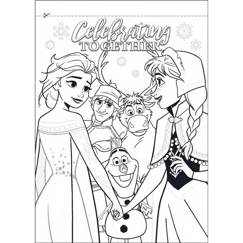 現貨正版 冰雪奇緣 色鉛筆著色畫 迪士尼 色鉛筆著色畫組 鉛筆 公主著色畫組 色鉛筆 圖畫紙 畫冊 著色紙-細節圖2