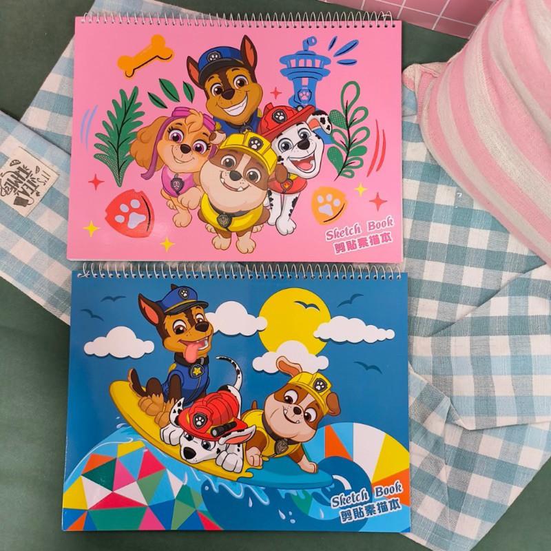 現貨正版 汪汪隊立大功 可愛剪貼素描本 13K 塗鴉本 畫冊 圖畫紙 畫畫 畫本 繪本 剪貼畫冊 圖畫本 素描本 卡通-細節圖5