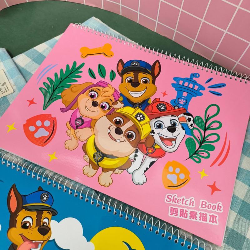現貨正版 汪汪隊立大功 可愛剪貼素描本 13K 塗鴉本 畫冊 圖畫紙 畫畫 畫本 繪本 剪貼畫冊 圖畫本 素描本 卡通-細節圖6