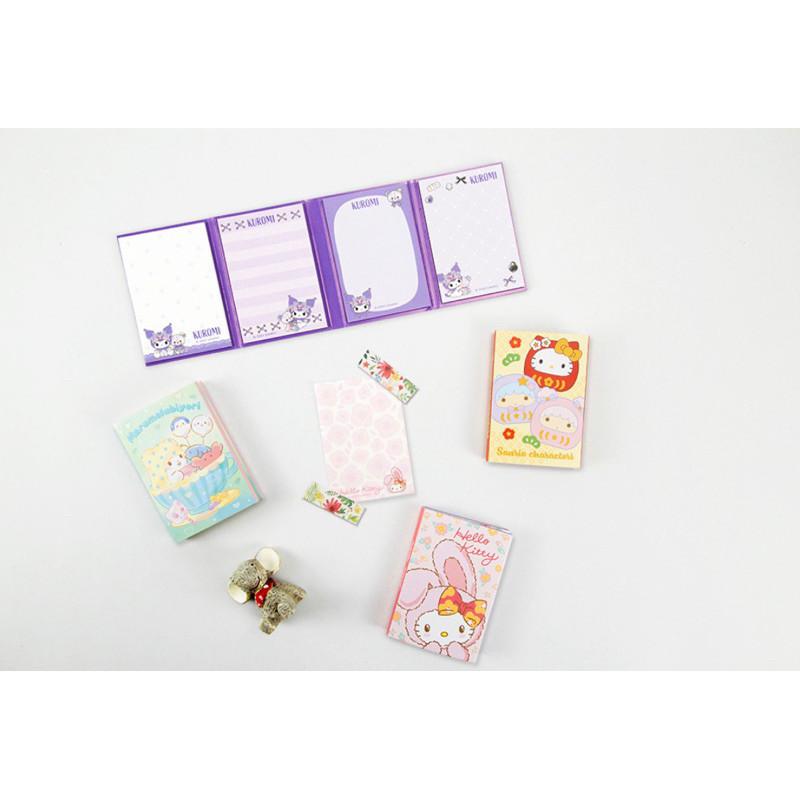 現貨正版 三麗鷗 多摺便條本  kitty 庫洛米 莫普熊便條紙 紙條本 達摩便條紙 四折便條本 備忘 筆記-細節圖6