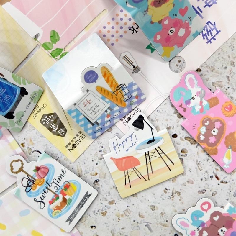 現貨正版 磁性書籤 書籤 書夾 卡通 冰箱貼 可愛磁性書籤 迷你書籤 文青書籤 磁鐵-細節圖7