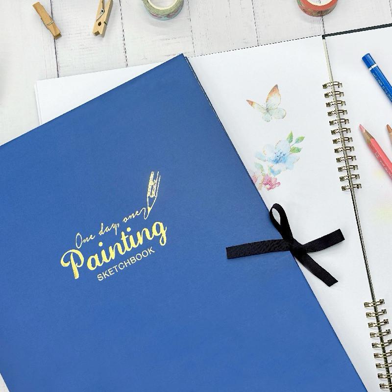 現貨正版 精裝素描簿8K 圖畫本 畫本 精裝硬板封面 水彩寫生簿 圖畫本 137g繪圖紙 素描本 水彩 速寫本 寫生簿-細節圖9