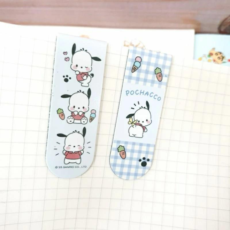 現貨正版 三麗鷗 2入磁鐵書夾 酷洛米 磁性書籤 可愛書夾 人魚漢頓 帕恰狗 大耳狗 書夾 造型書籤 2入書夾 台灣製-細節圖6