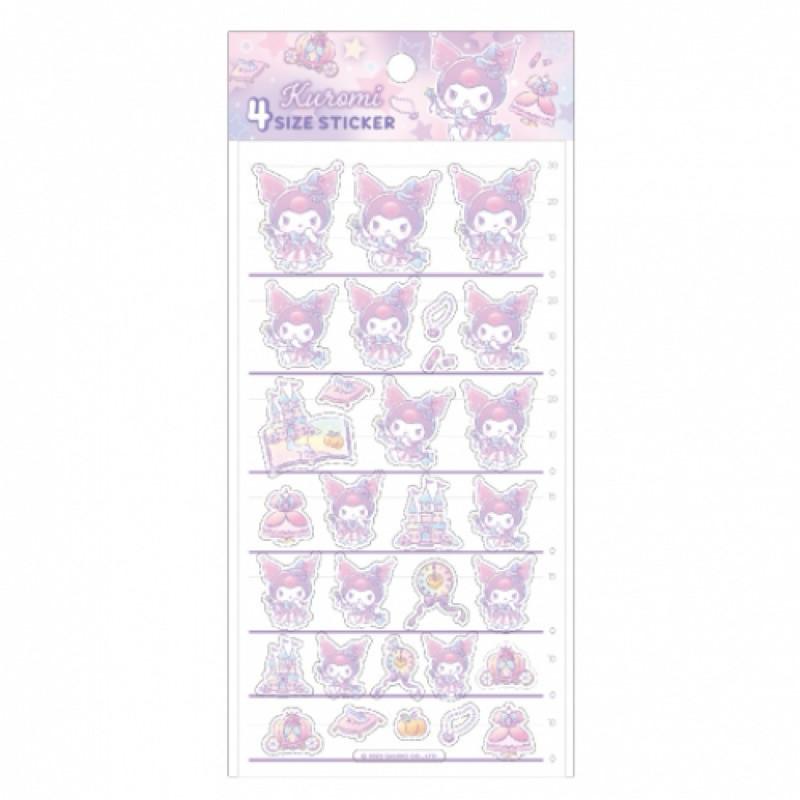 現貨正版 三麗鷗透明貼紙 4種尺寸 裝飾貼 酷洛米4SIZE 貼紙 kitty造型貼紙 凱蒂貓手帳貼紙 庫洛米禮物貼-細節圖7