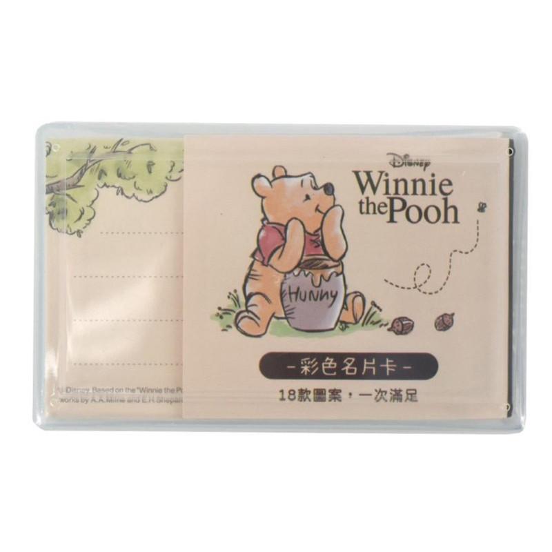 現貨正版 迪士尼 彩色名片卡 維尼 萬用名片卡 18款圖案 108張 小卡片 公主 彩名卡 便條紙 名片卡 留言卡 小禮-細節圖2