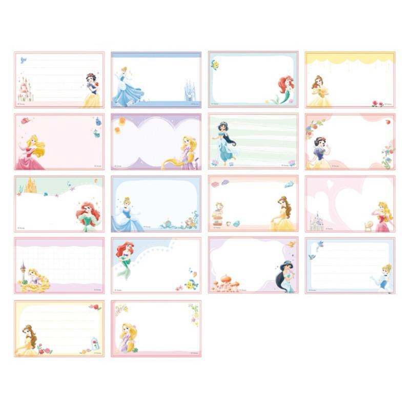 現貨正版 迪士尼 彩色名片卡 維尼 萬用名片卡 18款圖案 108張 小卡片 公主 彩名卡 便條紙 名片卡 留言卡 小禮-細節圖5