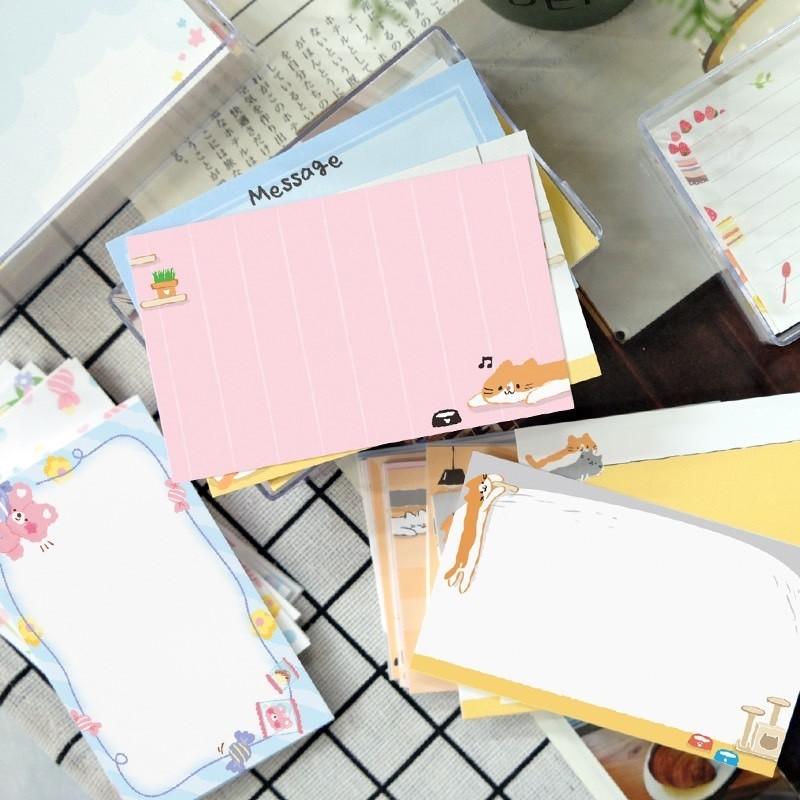 現貨正版 彩色名片卡 彩名卡 傳情小卡 便條 AQ6001 手繪 設計 名片 便條紙 備忘 memo 名片卡 禮物卡-細節圖8