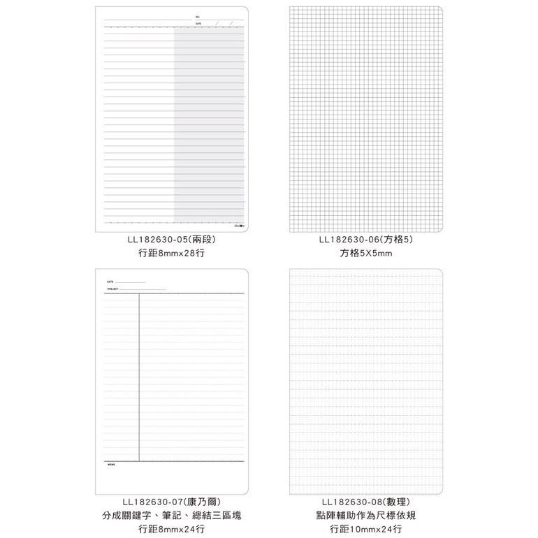 現貨正版 18K26孔活頁紙 B5 內頁 補充頁 活頁紙 橫線 空白 方格 康乃爾 五線譜 筆記 備忘 會議紀錄 企劃案-細節圖5