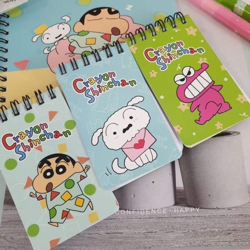 現貨正版 蠟筆小新筆記本 168k雙線圈筆記本 小白 隨身筆記本 橫線小筆記 單字卡 鱷魚餅乾 小新筆記 記事本-細節圖4
