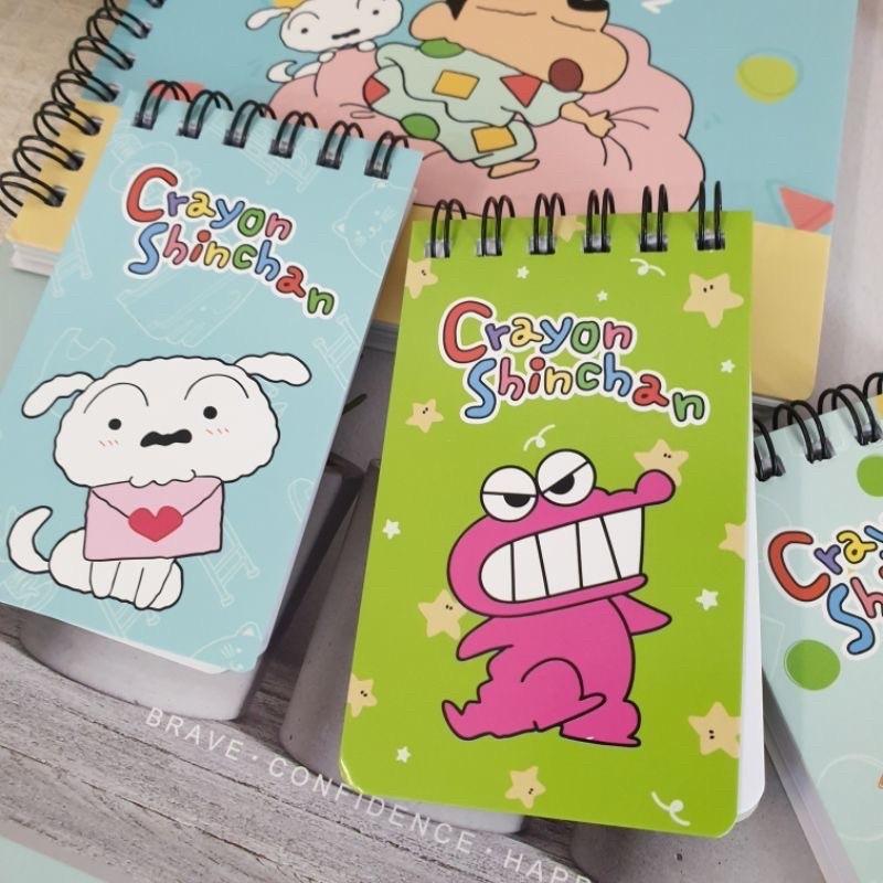 現貨正版 蠟筆小新筆記本 168k雙線圈筆記本 小白 隨身筆記本 橫線小筆記 單字卡 鱷魚餅乾 小新筆記 記事本-細節圖5