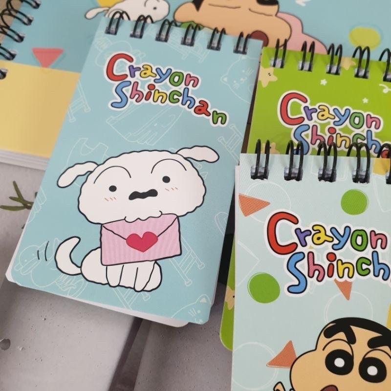 現貨正版 蠟筆小新筆記本 168k雙線圈筆記本 小白 隨身筆記本 橫線小筆記 單字卡 鱷魚餅乾 小新筆記 記事本-細節圖6