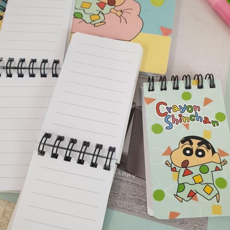 現貨正版 蠟筆小新筆記本 168k雙線圈筆記本 小白 隨身筆記本 橫線小筆記 單字卡 鱷魚餅乾 小新筆記 記事本-細節圖7