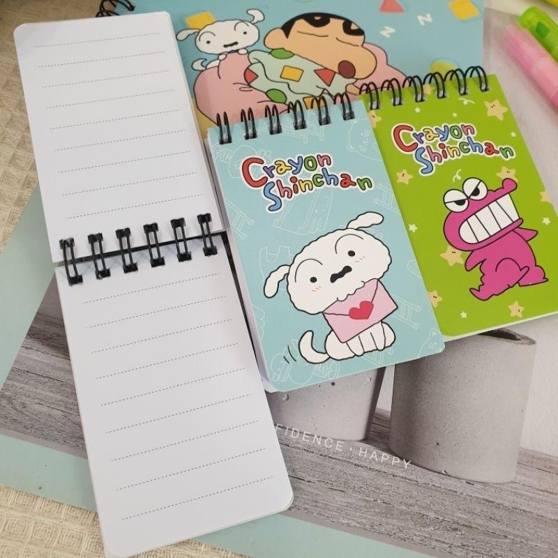 現貨正版 蠟筆小新筆記本 168k雙線圈筆記本 小白 隨身筆記本 橫線小筆記 單字卡 鱷魚餅乾 小新筆記 記事本-細節圖8