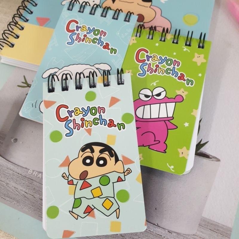 現貨正版 蠟筆小新筆記本 168k雙線圈筆記本 小白 隨身筆記本 橫線小筆記 單字卡 鱷魚餅乾 小新筆記 記事本-細節圖9