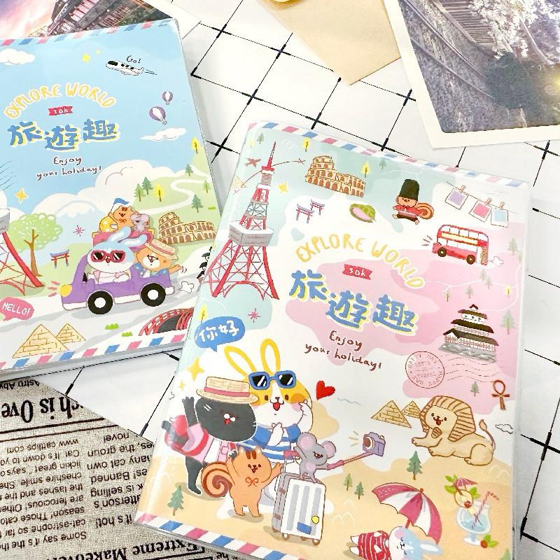 現貨正版 旅遊手記 50K旅遊手記PVC 旅行筆記本 旅游計劃本 50K 行程日記本 票卡收據 附PVC夾鏈袋 紀念郵戳-細節圖9