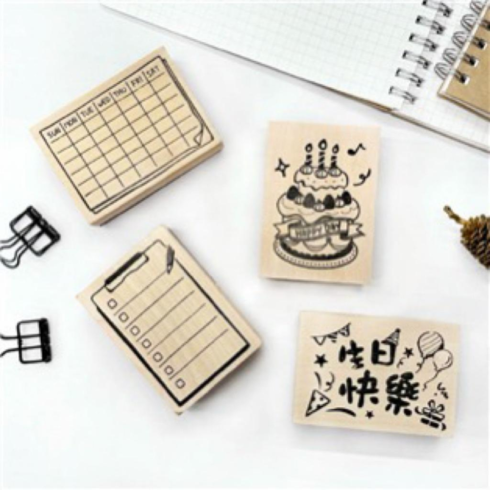 現貨正版 印章 勞作 創作 DIY 生日印章 週計劃印章 代辦計劃印章 行事曆印章-細節圖2