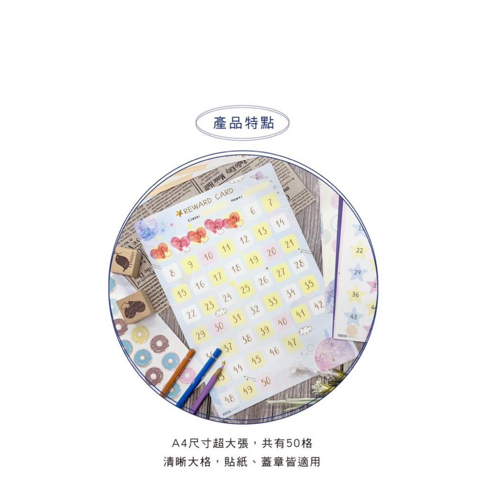 現貨正版 集點卡 A4集點卡50格 獎勵卡 闖關卡 美甲 美業 安親班 補習班 幼兒園 夏令營遊戲卡-細節圖6