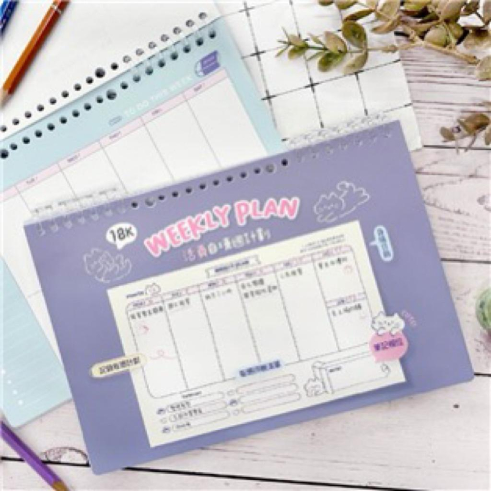 現貨正版 活頁自填週計劃 自填式週桌曆 自填式週計畫 60張入 自填桌曆 線圈桌曆 厚磅美術紙 三角桌曆 週桌曆 台灣製-細節圖2