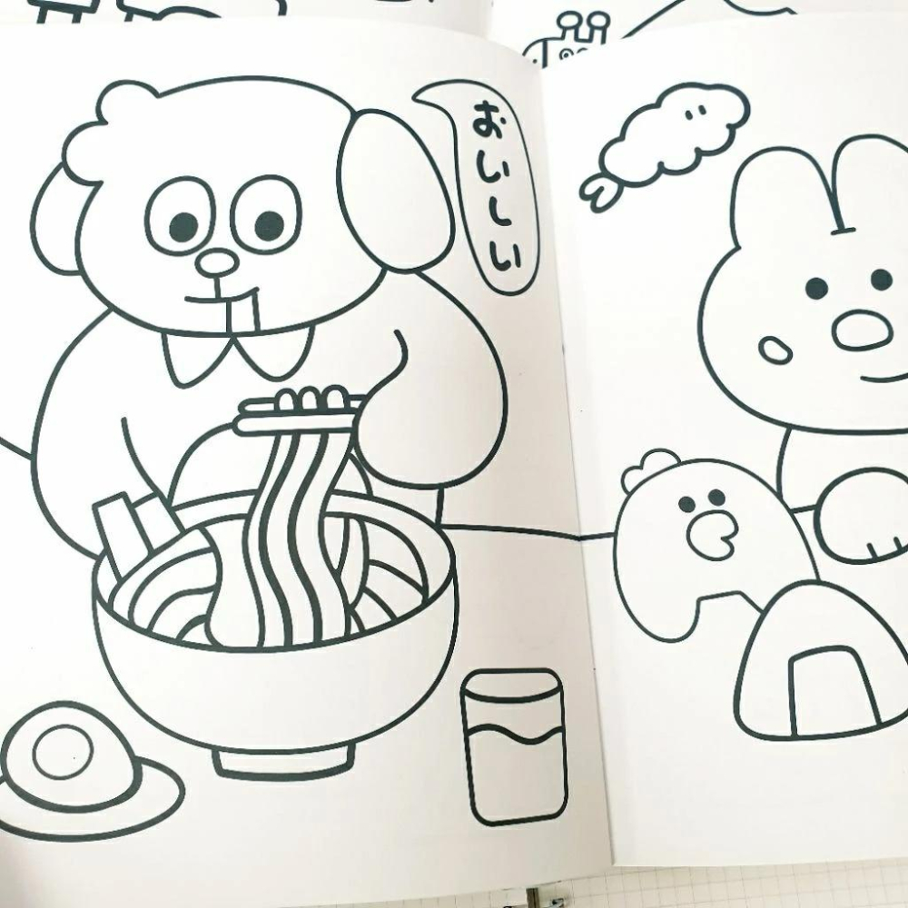 現貨正版 有吉合作社 童話著色本 16k 有趣著色本 塗鴉本 繪圖本 動物 海洋 食物 著色紙 畫冊 露營 游泳 台灣製-細節圖7