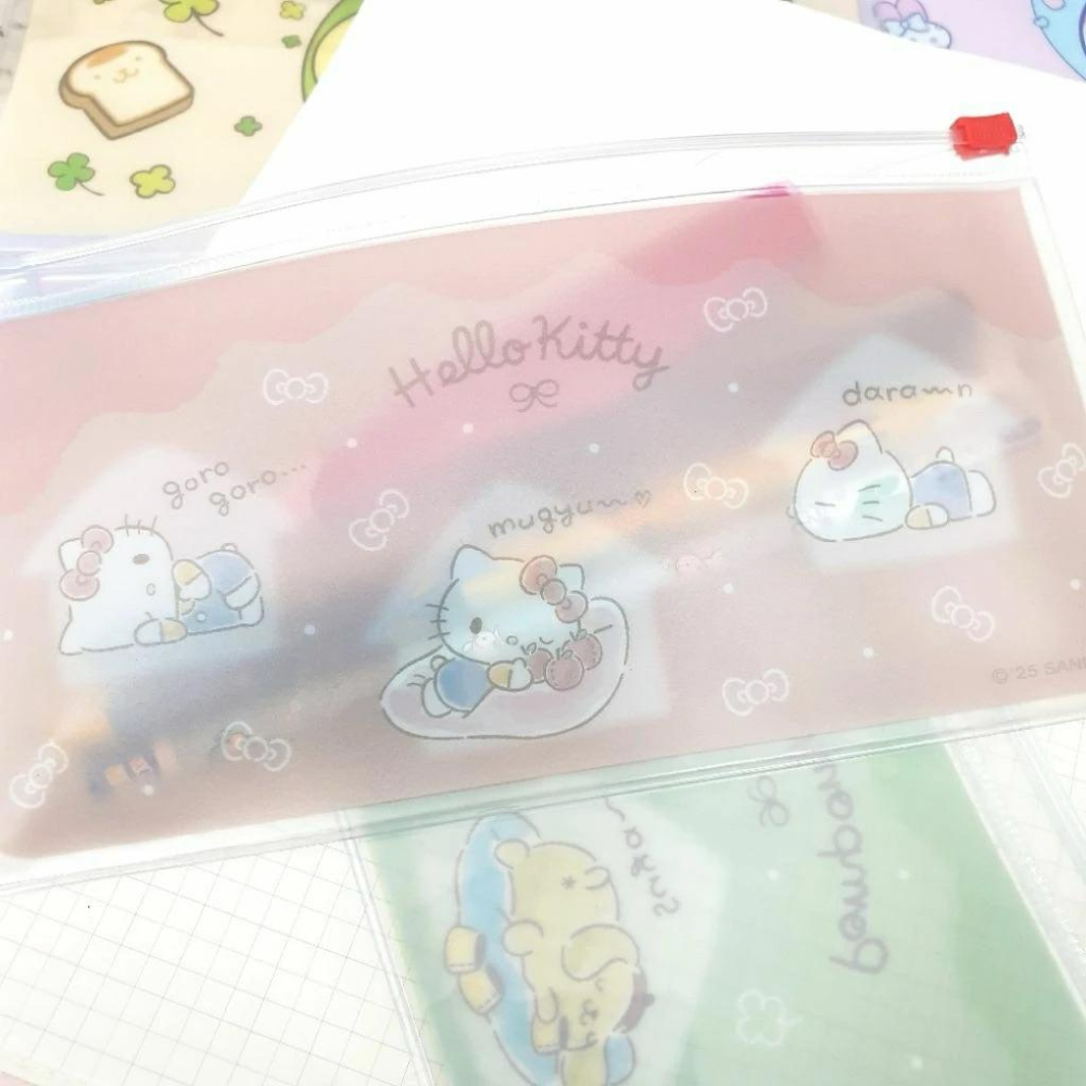 現貨正版 三麗鷗 夾鏈袋 Hello kitty 48k透明收納袋 美樂蒂 大耳狗 口罩收納袋 筆袋 布丁狗 發票收納袋-細節圖4