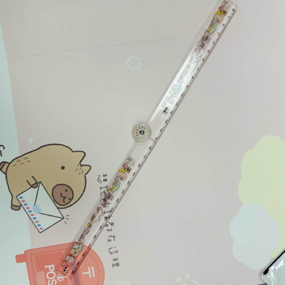現貨正版 卡皮巴拉 30cm折疊尺 水豚 折疊尺 30公分尺 量角度尺 文具 尺 台灣製-細節圖7