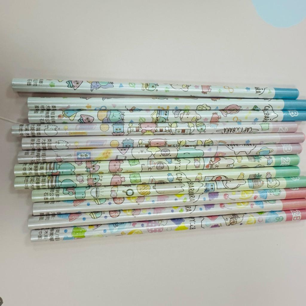 現貨正版 卡皮巴拉 6入木頭鉛筆 水豚 2B鉛筆 學前鉛筆 卡通鉛筆 抗菌 鉛筆 兒童 文具 幼稚園 學齡前-細節圖3