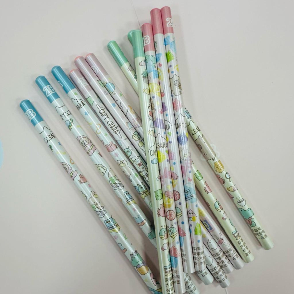 現貨正版 卡皮巴拉 6入木頭鉛筆 水豚 2B鉛筆 學前鉛筆 卡通鉛筆 抗菌 鉛筆 兒童 文具 幼稚園 學齡前-細節圖4