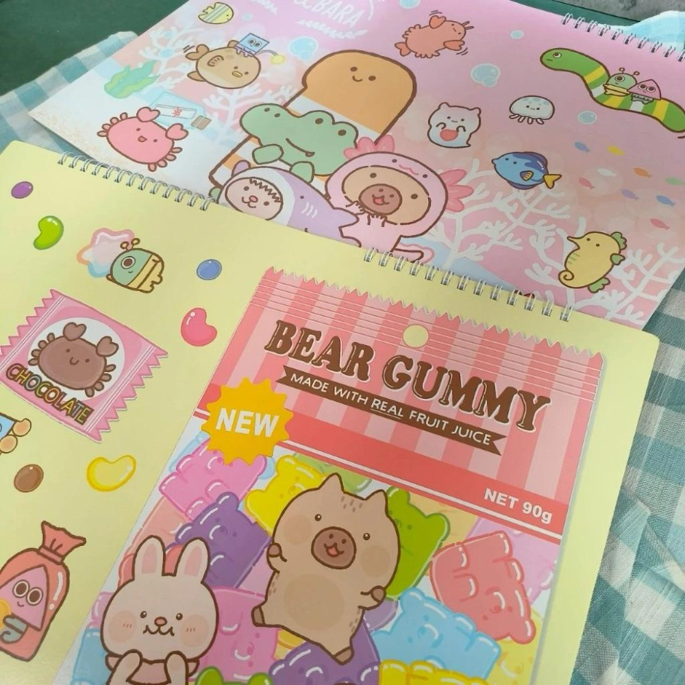 現貨正版 卡皮巴拉 素描剪貼簿 8K 塗鴉本 畫冊 圖畫紙 畫本 繪本 剪貼畫冊 水豚君 卡皮胖拉 水豚 繪圖本 圖畫本-細節圖4