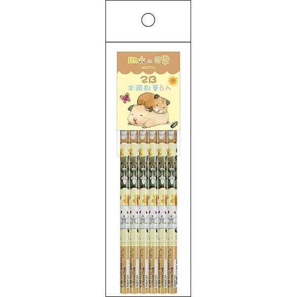 現貨正版 助六的日常 木頭鉛筆 木頭鉛筆 2B木頭鉛筆6入 卡通鉛筆 2B鉛筆 授權鉛筆 木頭鉛筆 三角鉛筆-細節圖4