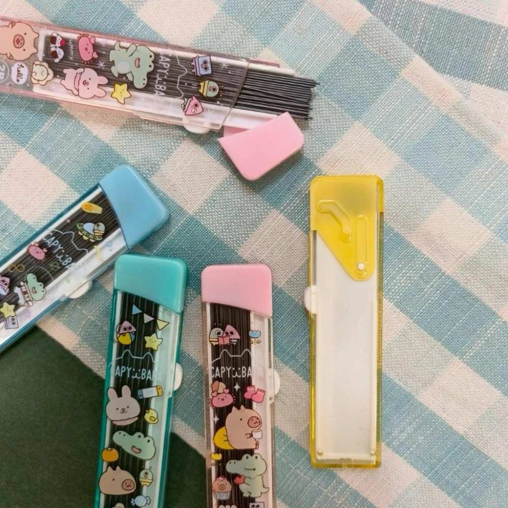 現貨正版 卡皮巴拉 自動鉛筆芯 水豚 2B 筆芯 0.5mm 自動鉛筆 文具 卡通 卡皮胖拉 可愛 自動鉛筆芯 鉛筆芯-細節圖9