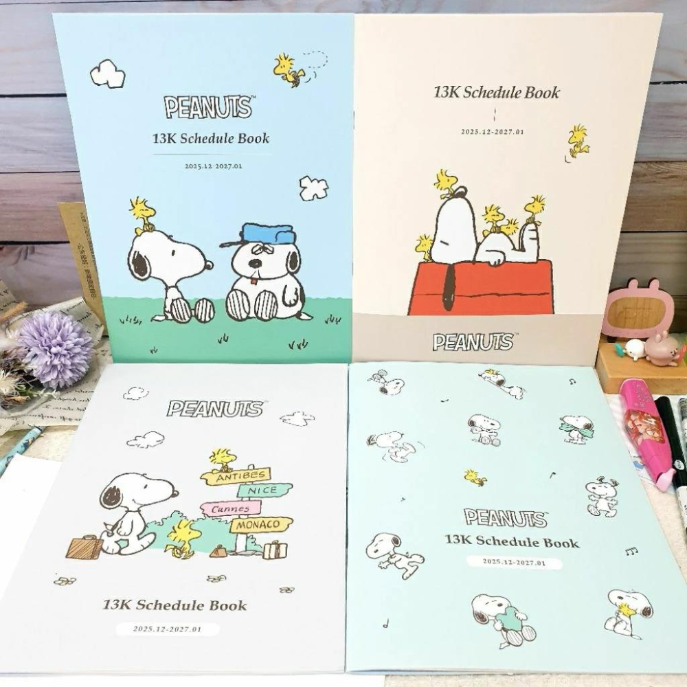 現貨正版 2026年 史努比 13k月誌 A4月計劃 行事曆 備忘錄 農曆節氣 行程規劃 記事本 胡士托 手帳 台灣製-細節圖2