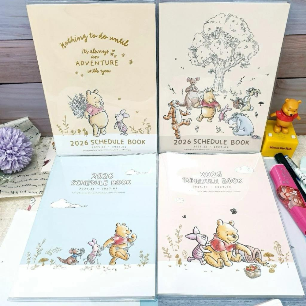 現貨正版 2026年 維尼 25k月誌 迪士尼 月計劃本 屹耳 小豬 跳跳虎 年度計劃 行事曆 手帳 行程規劃 收支表-細節圖2