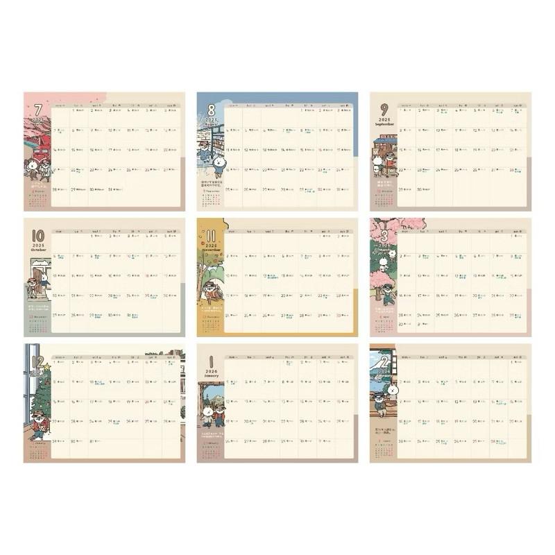 現貨正版 2026年 貓行李跨年桌曆 36k桌曆 18個月 三角桌曆 行李曆 年度計畫 月曆 備忘錄 行程規劃 台灣製-細節圖8