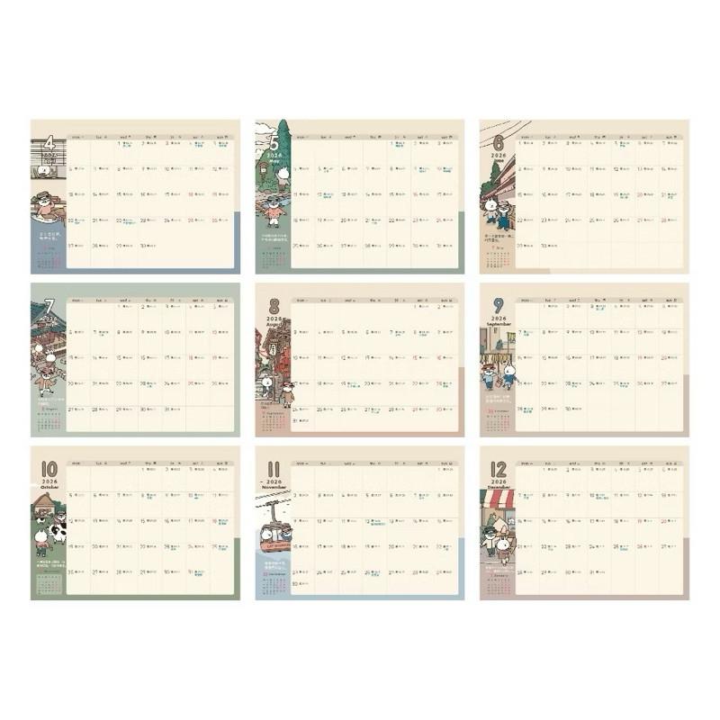 現貨正版 2026年 貓行李跨年桌曆 36k桌曆 18個月 三角桌曆 行李曆 年度計畫 月曆 備忘錄 行程規劃 台灣製-細節圖9