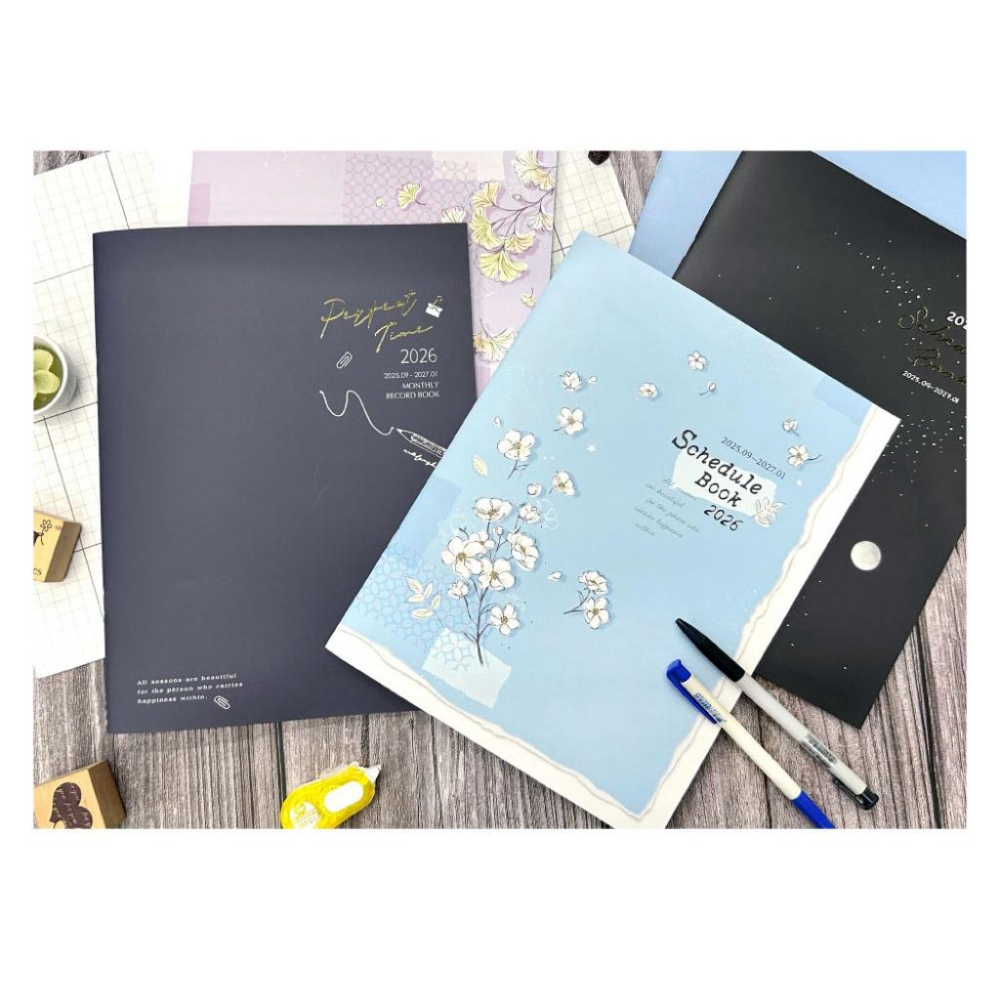現貨正版 2026年13K跨年月誌 行事曆 手帳 A4 跨年日誌 週誌 年度計劃表 年度月計劃 行程規劃 備忘 旅行計畫-細節圖2
