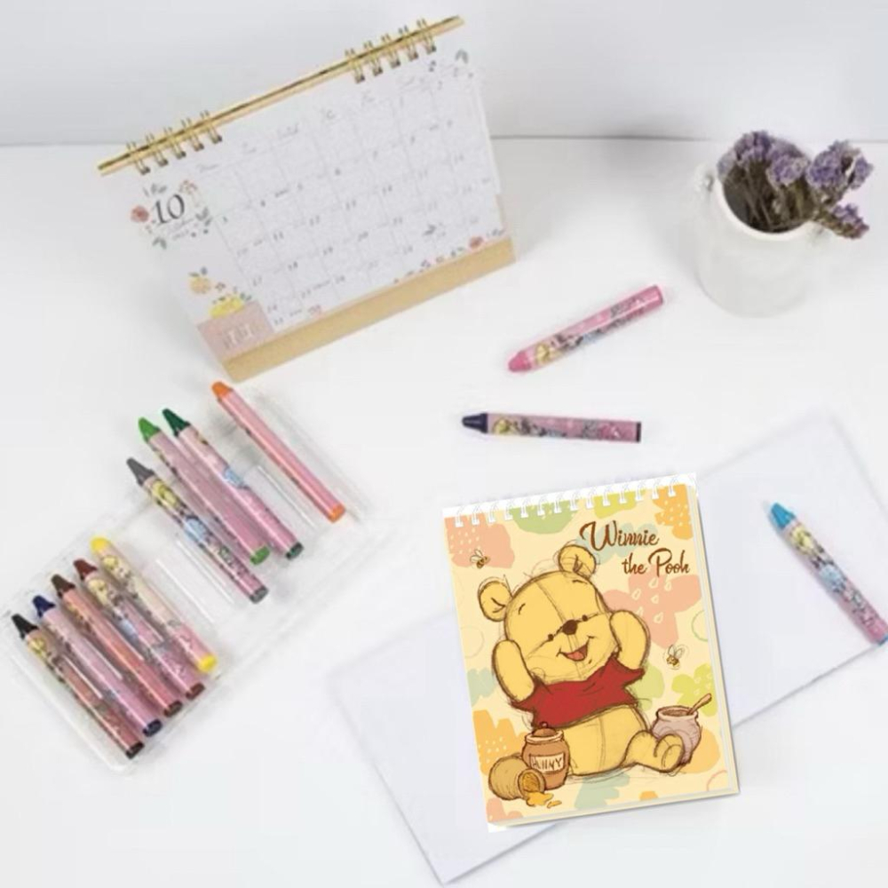 現貨正版 迪士尼 剪貼畫冊 42K圖畫本 維尼畫冊 素描風維尼 剪貼簿 圖畫紙本 繪圖本 畫冊-細節圖2