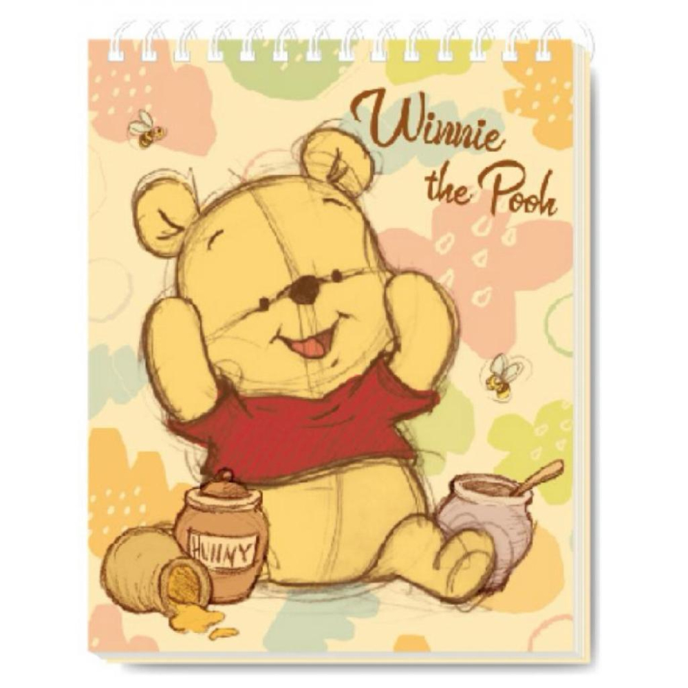 現貨正版 迪士尼 剪貼畫冊 42K圖畫本 維尼畫冊 素描風維尼 剪貼簿 圖畫紙本 繪圖本 畫冊-細節圖3