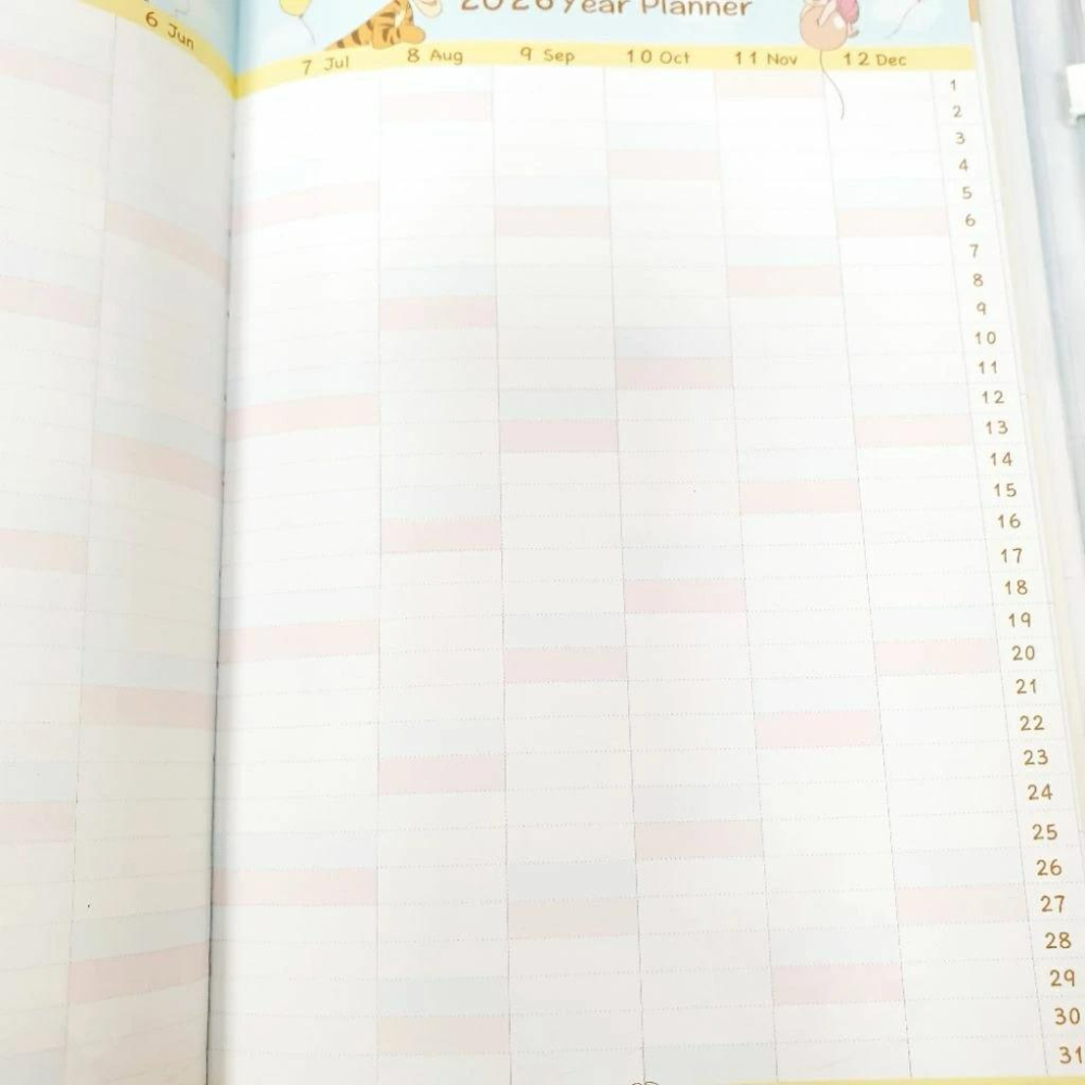 現貨正版 2026年 維尼 跨年日誌 雙夾鏈 日誌 迪士尼 手帳 週計劃 25k月誌 行事曆 年度計劃 月計劃 台灣製-細節圖5