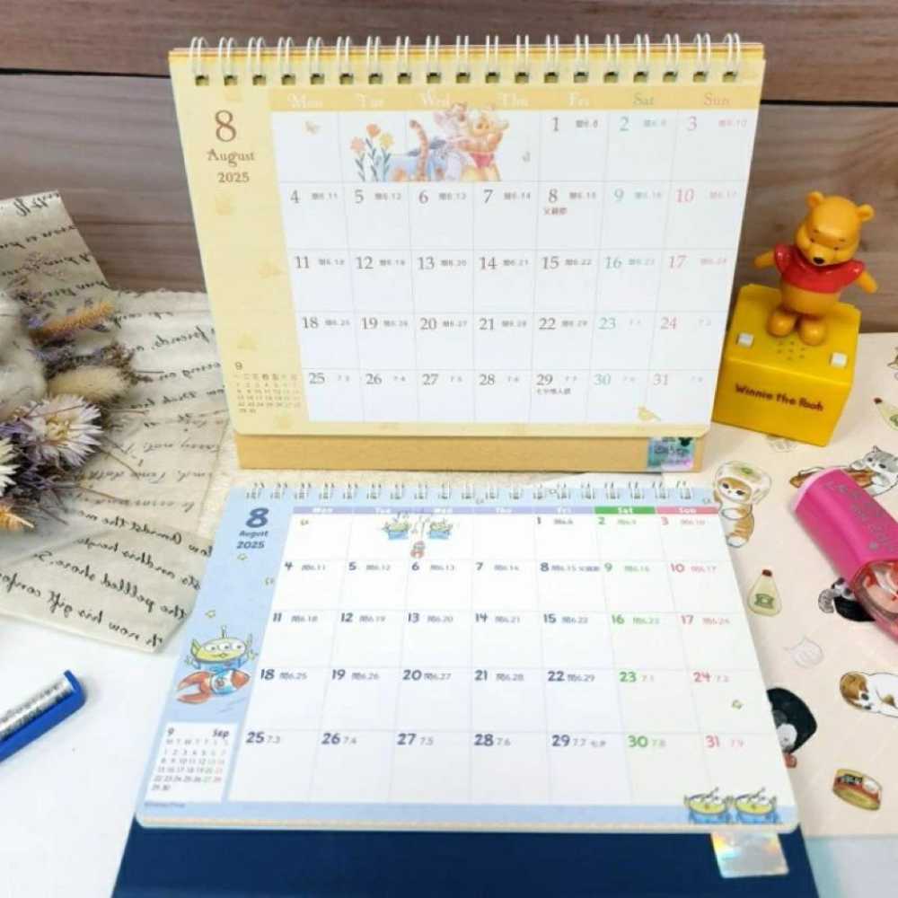 現貨正版 2026年 迪士尼 36k跨年桌曆 三角桌曆 維尼 桌曆 三眼怪 月曆 備忘錄 行事曆 年度計劃 可愛桌曆-細節圖3