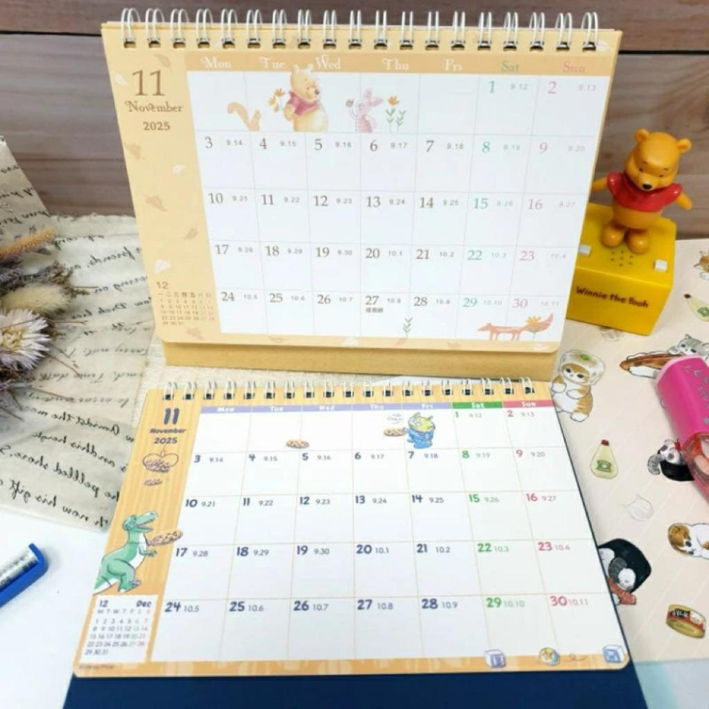 現貨正版 2026年 迪士尼 36k跨年桌曆 三角桌曆 維尼 桌曆 三眼怪 月曆 備忘錄 行事曆 年度計劃 可愛桌曆-細節圖8