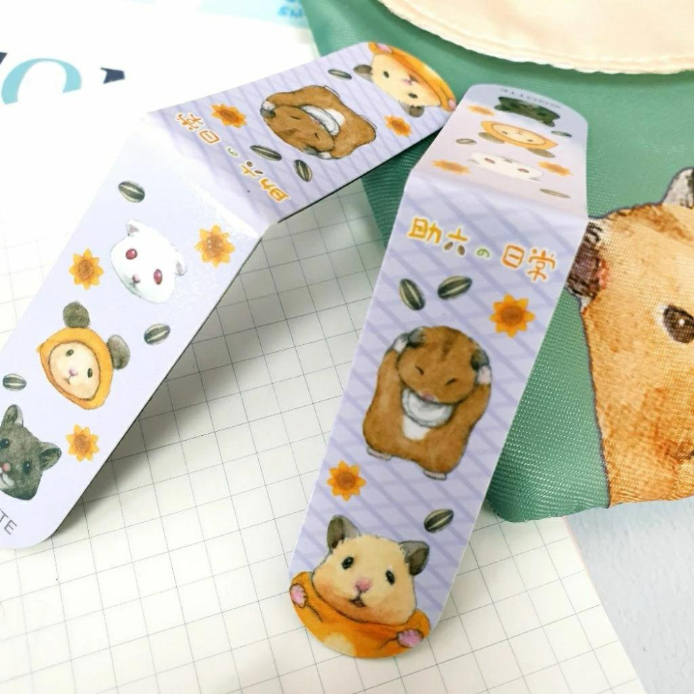 現貨正版 助六的日常 2入磁鐵書夾 磁鐵書籤 造型書籤 台灣製 書夾 可愛磁鐵書夾 小倉鼠-細節圖7