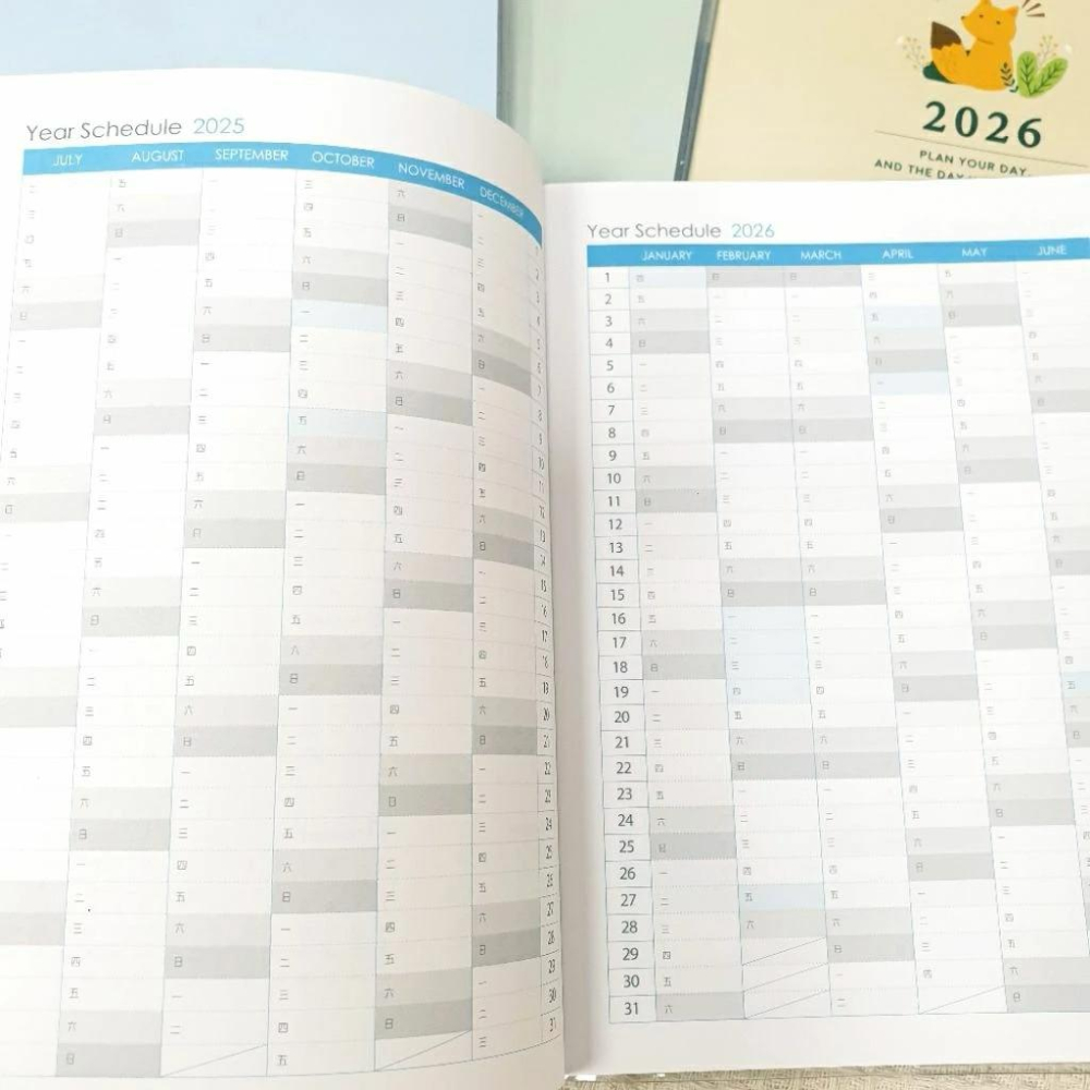 2026 跨年月誌 25k跨年月計畫 月誌 學年月計畫 18個月 手帳 行事曆 備忘錄 年度計畫 收支表 記事本 課表-細節圖9