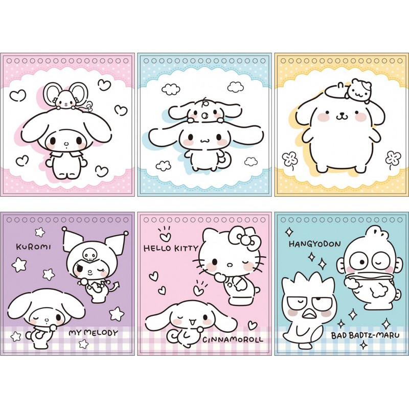 現貨正版 三麗鷗 巧思小畫冊 kitty 貼紙 酷洛米著色畫組 蠟筆 美樂蒂 著色畫組 蠟筆筆 圖畫紙 畫冊 著色紙-細節圖6