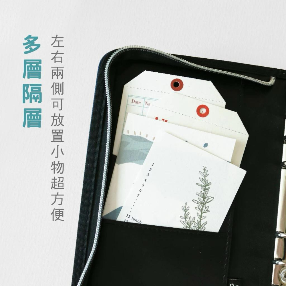 現貨正版 A6布質拉鍊包 萬用手冊 布質萬用手冊 手帳 6孔 活頁夾 孔夾 孔冊 資料夾 工商手冊 筆記本 記事本-細節圖8